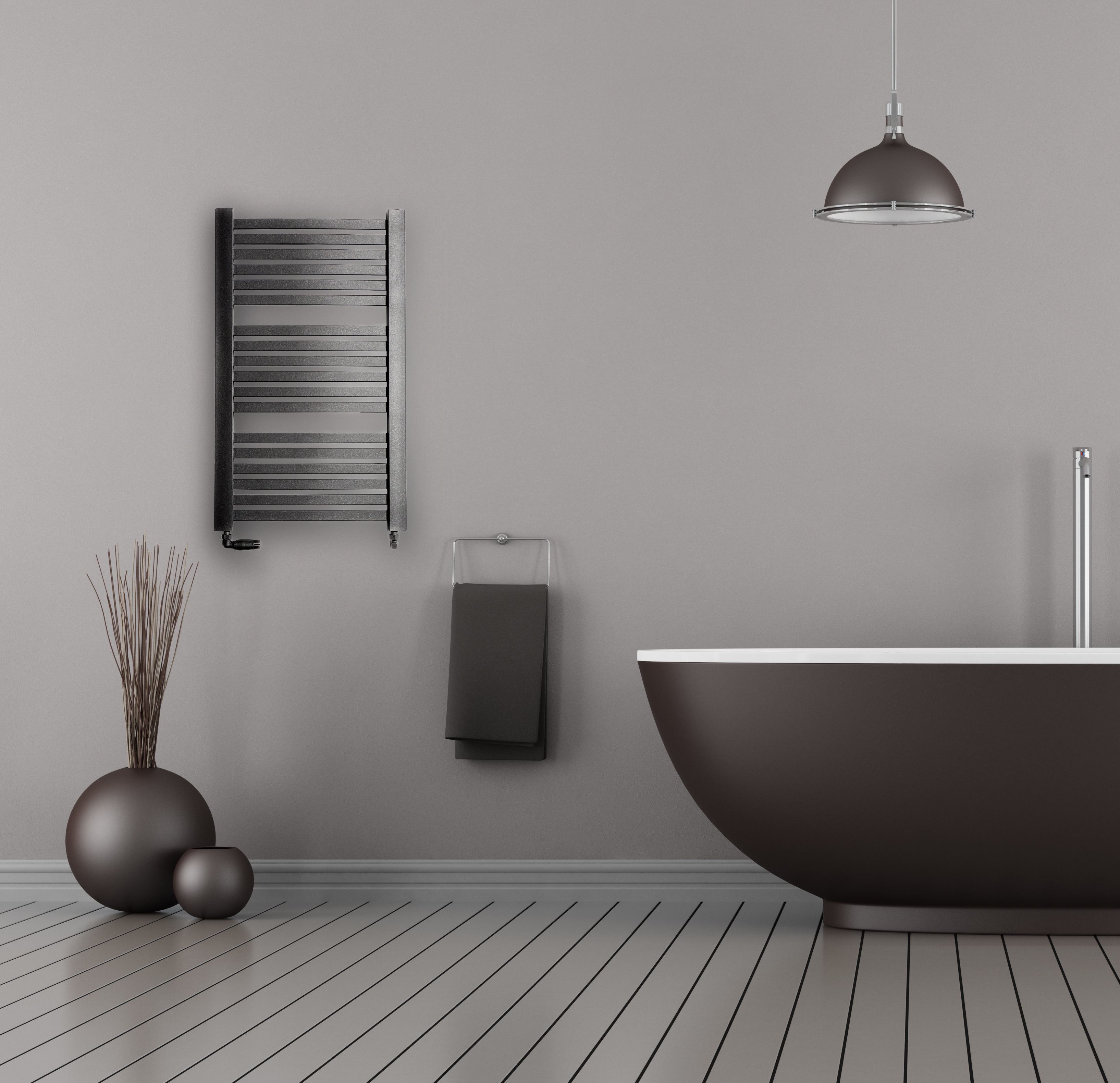 Luxrad Kastor Elektro grzejnik elektryczny 76,5x48 cm czarny KAST765480S040ERG