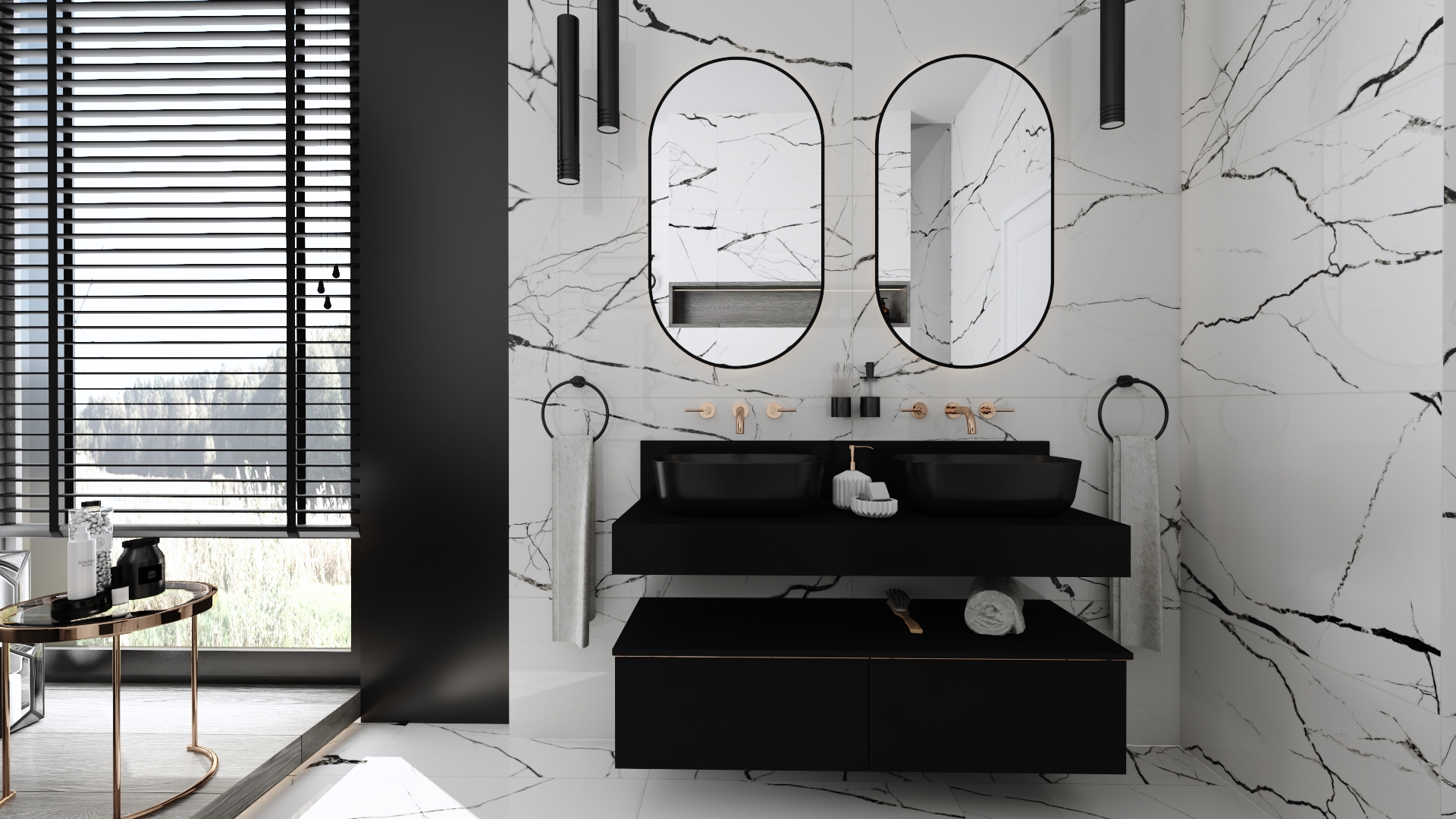 Elita Look szafka 60x44,9x28,1 cm podumywalkowa wisząca black matt RE080603027160