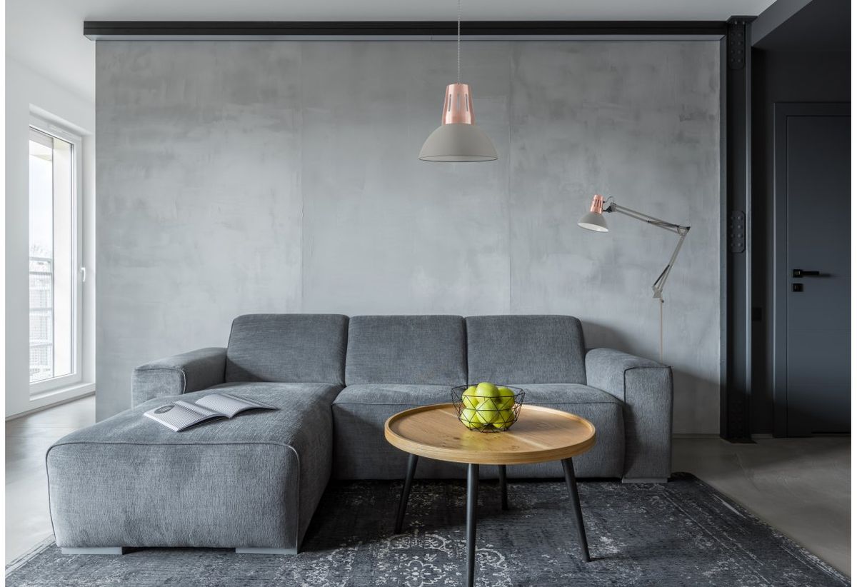 GTV Artemia lampa wisząca 1x40 W szary/popielaty-miedź OS-ART-L-E27-15-DEC