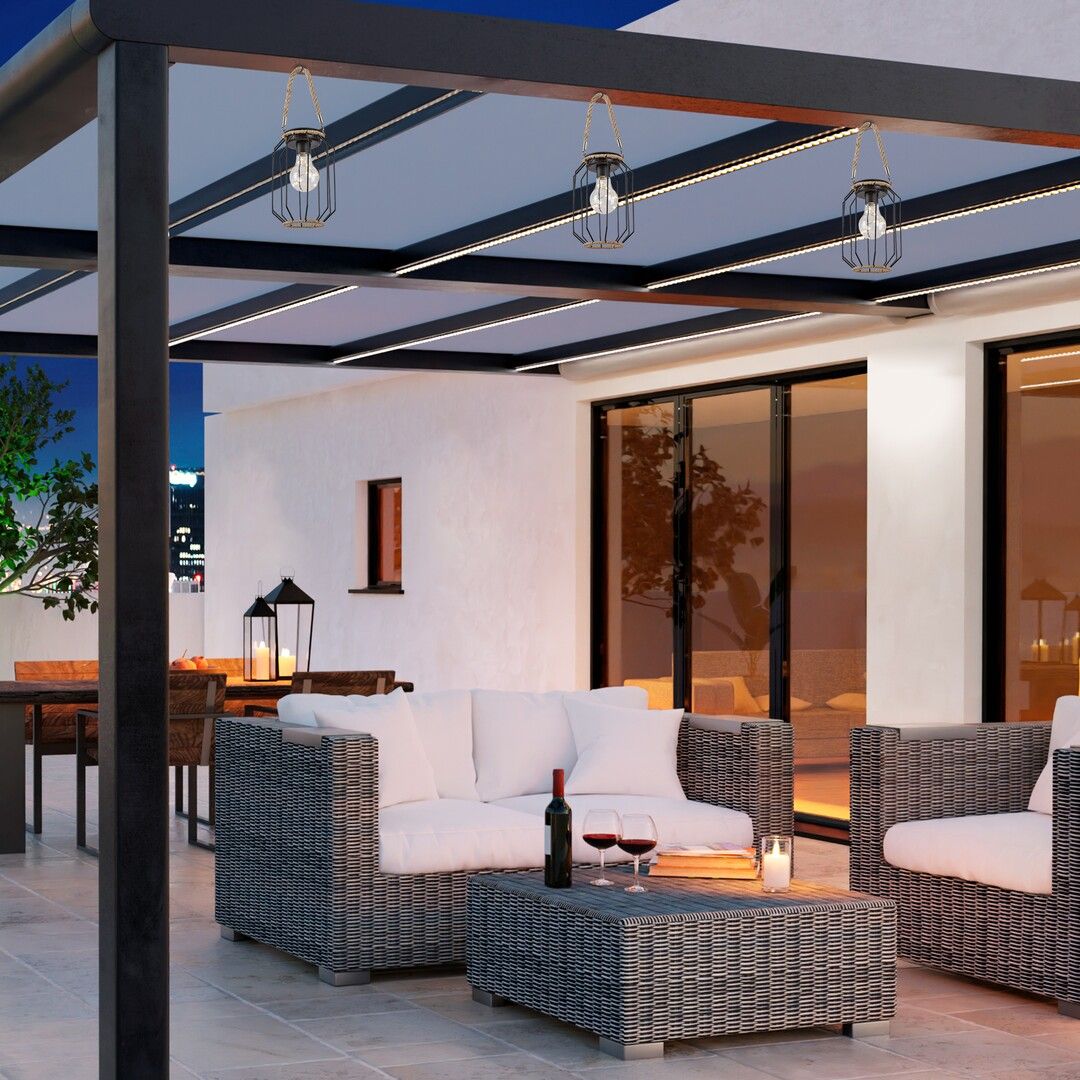 Rabalux Sluis lampa solarna wisząca 1x0,2 W czarny 77046