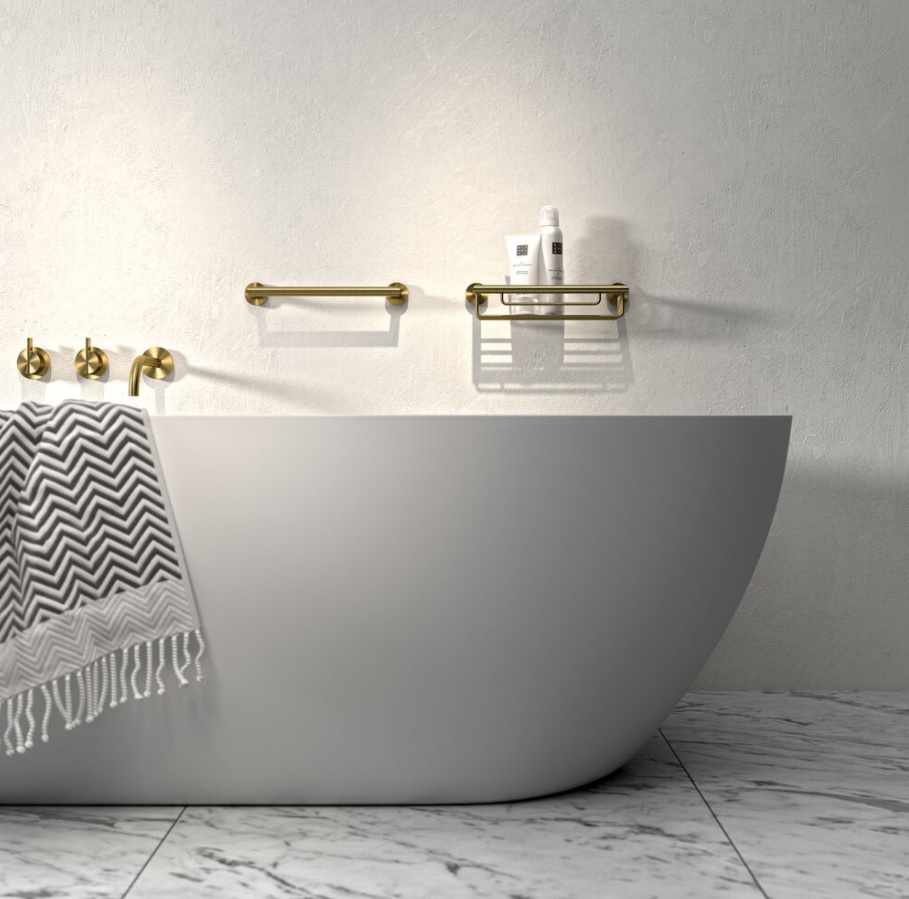 Geesa Nemox Brushed Gold koszyk prysznicowy złoty szczotkowany 916514-07-30