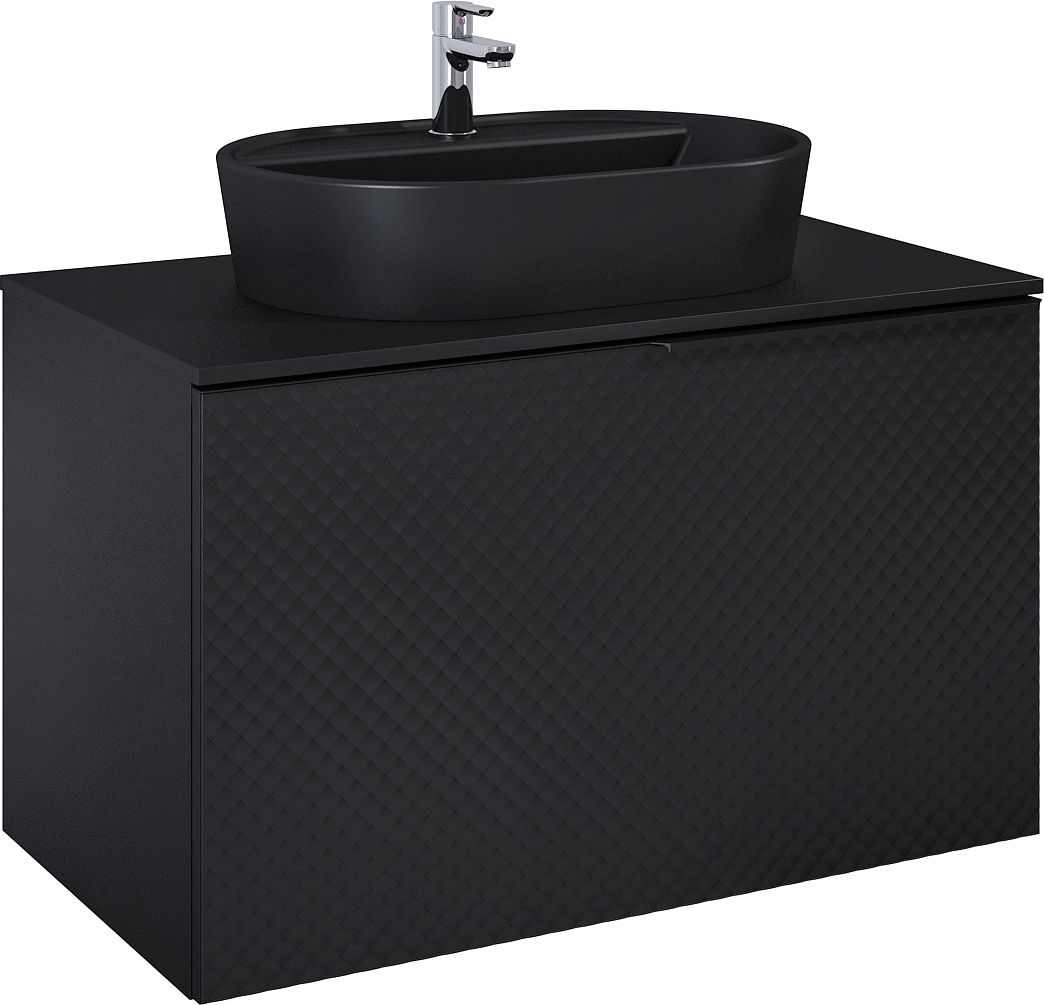 Elita Glam szafka 91x47,1x54 cm podumywalkowa wisząca black matt RE010900167160