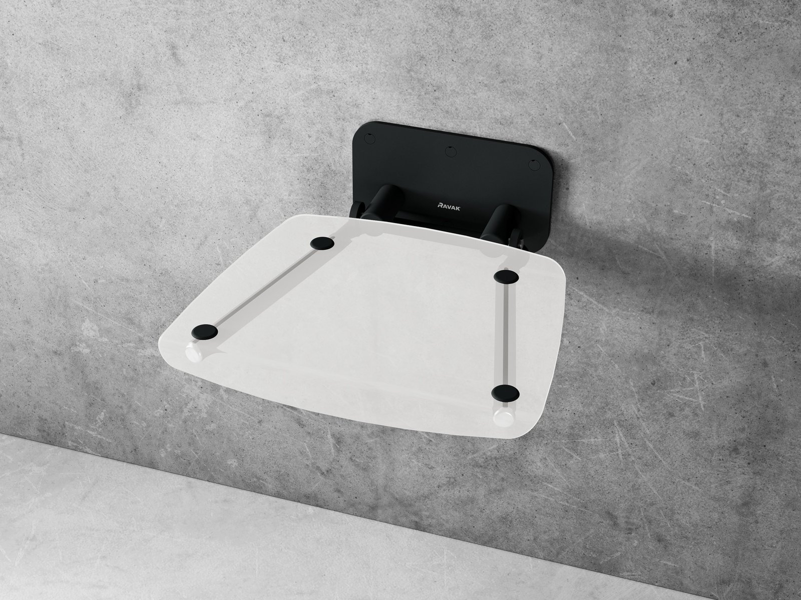 Ravak Ovo B II siedzisko prysznicowe czarny opal B8F0000060 - Wysyłka w 24h