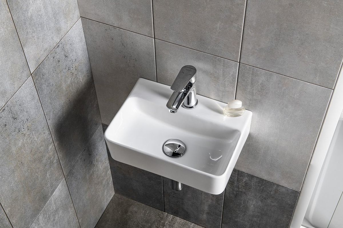 Sapho Small Gerda umywalka 36x25 cm ścienna prostokątna biała AR362