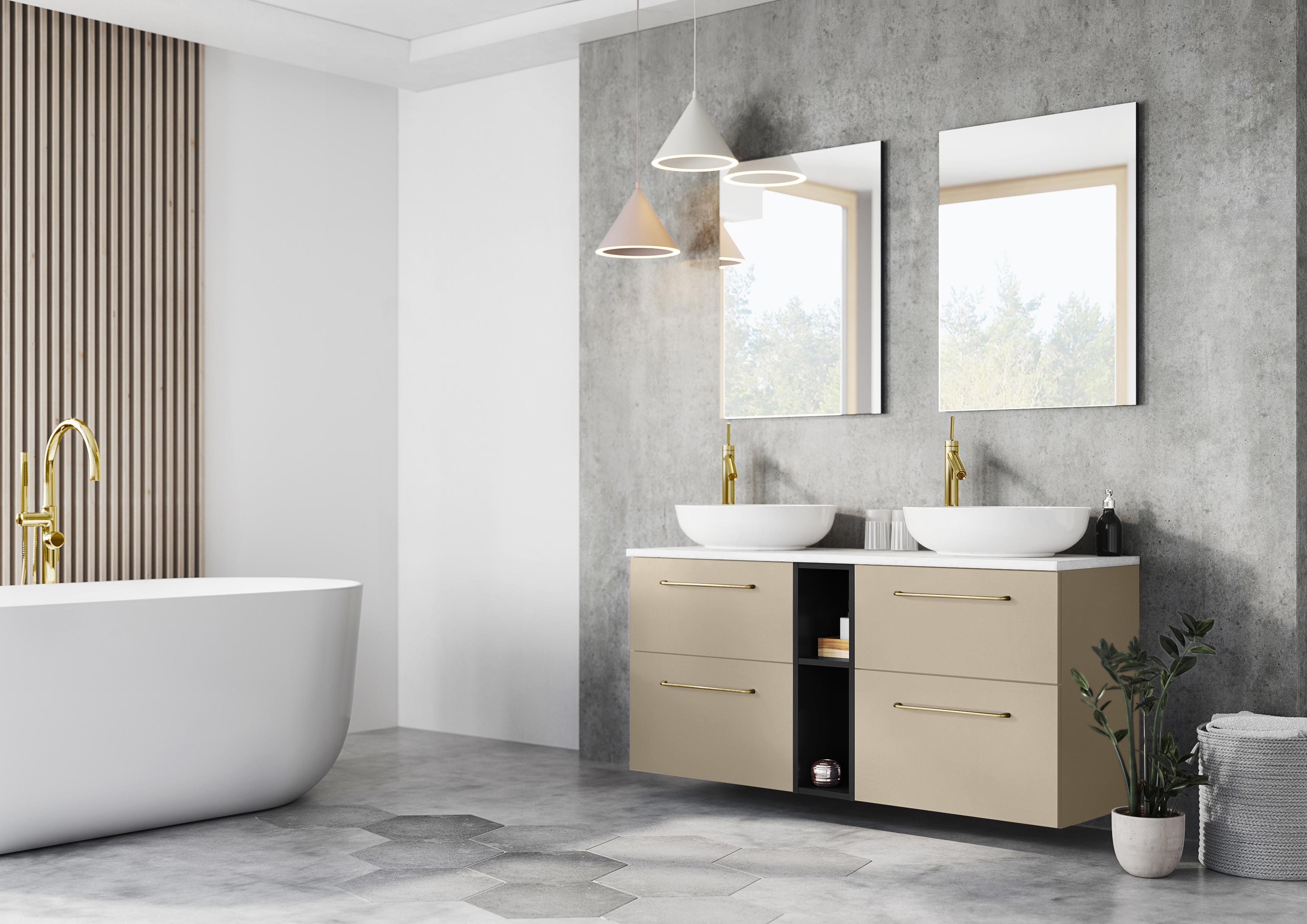 Elita Look szafka 60x44,9x63,5 cm podumywalkowa wisząca fume matt RE010601027020 - Wysyłka w 24h