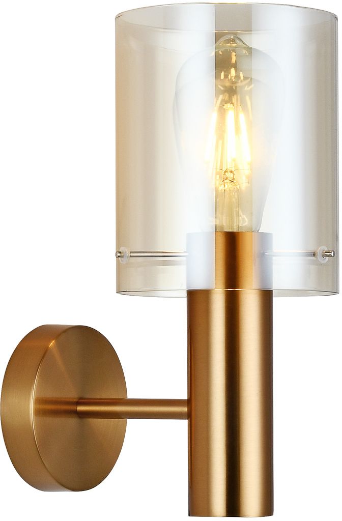 Italux Sardo kinkiet 1x40 W mosiądz-bursztynowy WL-5581-1A-BRO+AMB