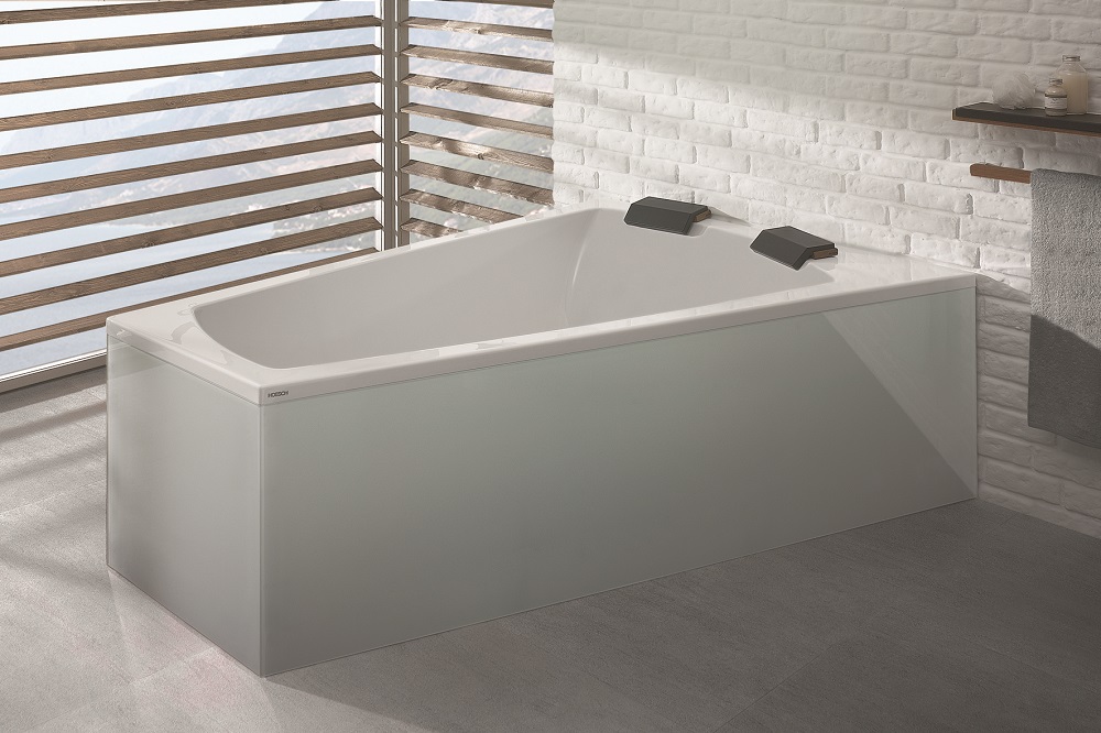 Hoesch Largo wanna narożna 180x140 cm do zabudowy trapezowa prawa biała 3706.010