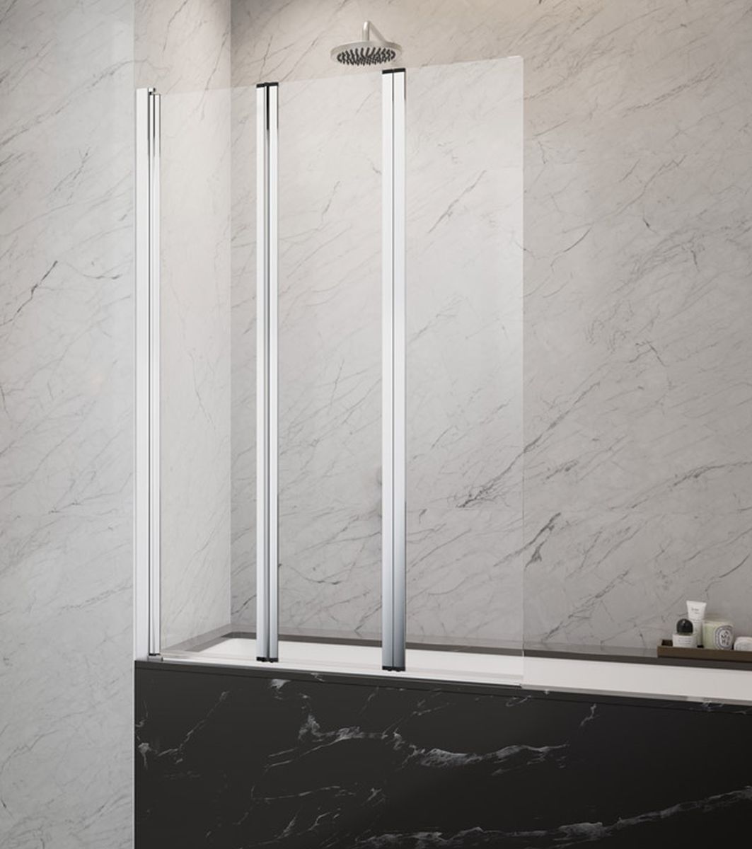 Radaway Eos PNW parawan nawannowy 100 cm chrom/szkło przezroczyste 1205301-101