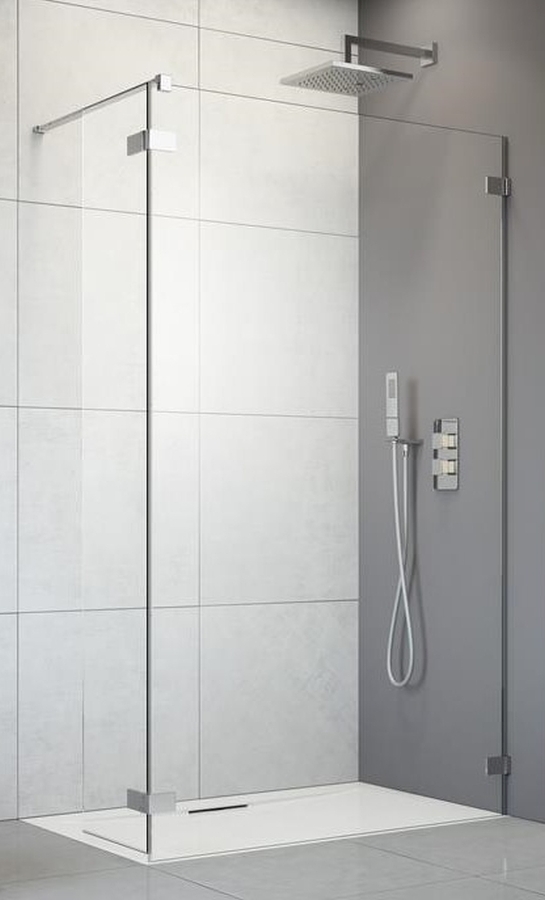 Radaway Arta Walk-In ścianka prysznicowa 40 cm boczna prawa chrom/szkło przezroczyste 386010-03-01R