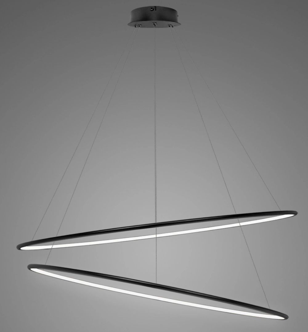 Altavola Design Ledowe Okręgi lampa wisząca 83W LED czarny LA074/P_120_in_4k_black_dimm