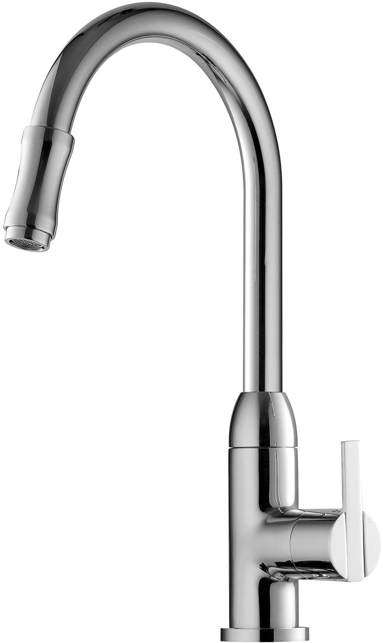 Omnires Clip bateria kuchenna stojąca z wyciąganą wylewką chrom 2008NSCR - Wysyłka w 24h