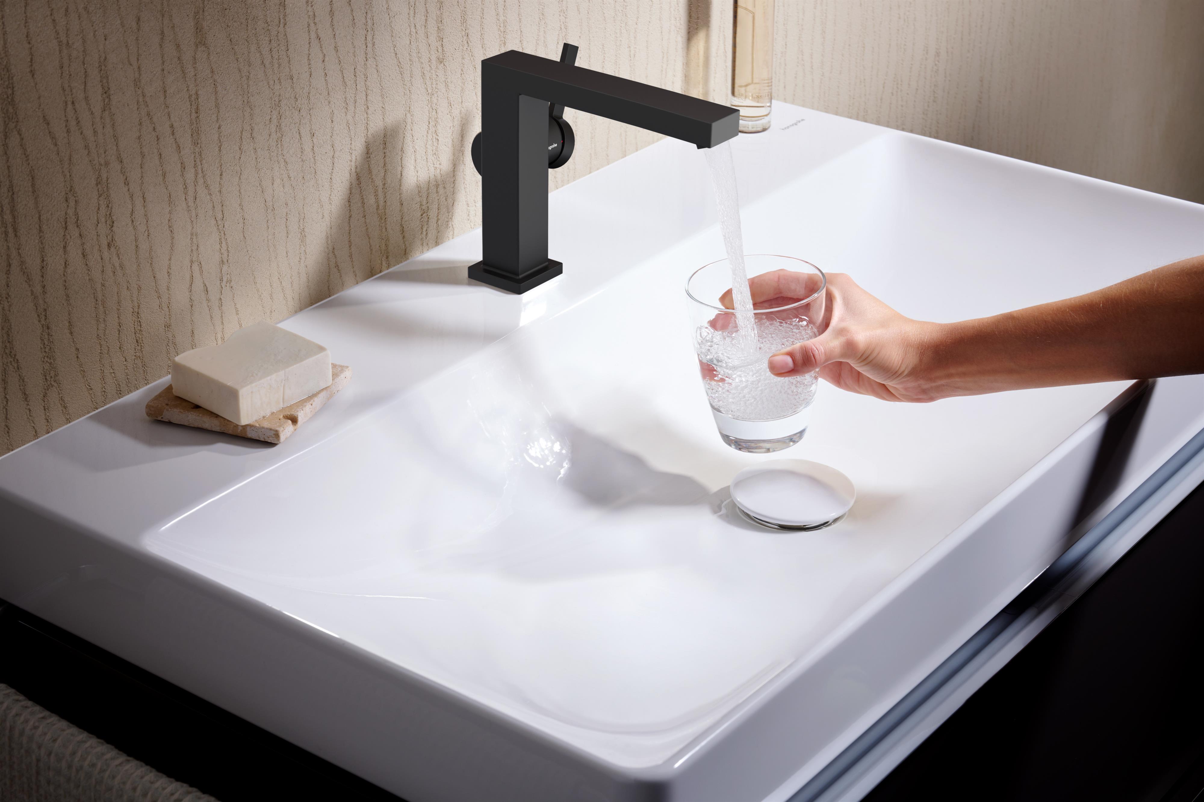 Hansgrohe Tecturis E bateria umywalkowa stojąca czarna 73020670