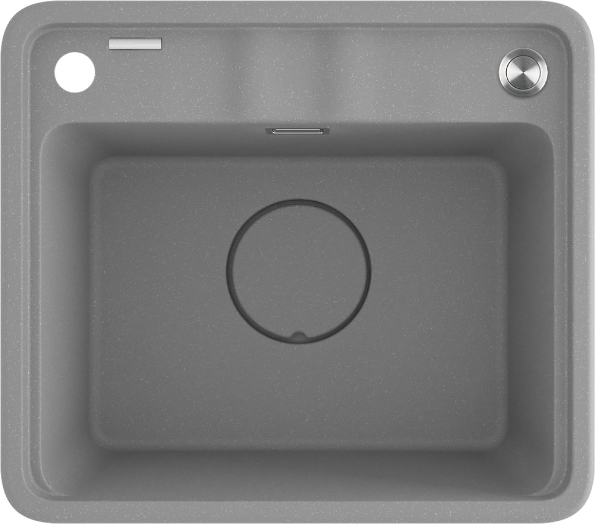 Deante Momi zlewozmywak granitowy 50x44 cm szary metalik ZKM_S103 - Wysyłka w 24h