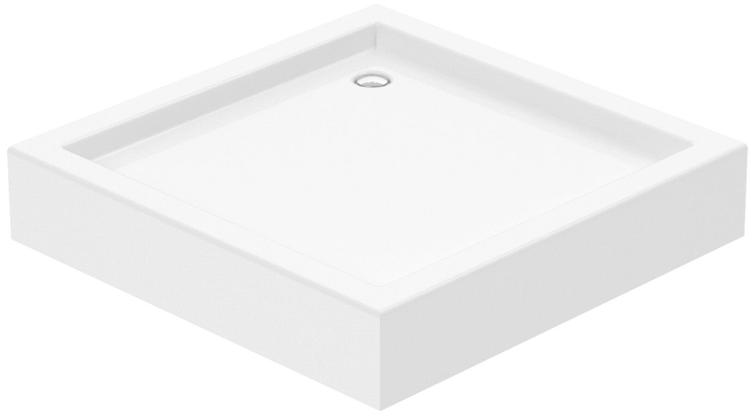 New Trendy Feria/Superia/Suvia/Velio brodzik 90x90 cm kwadratowy biały BL-0032