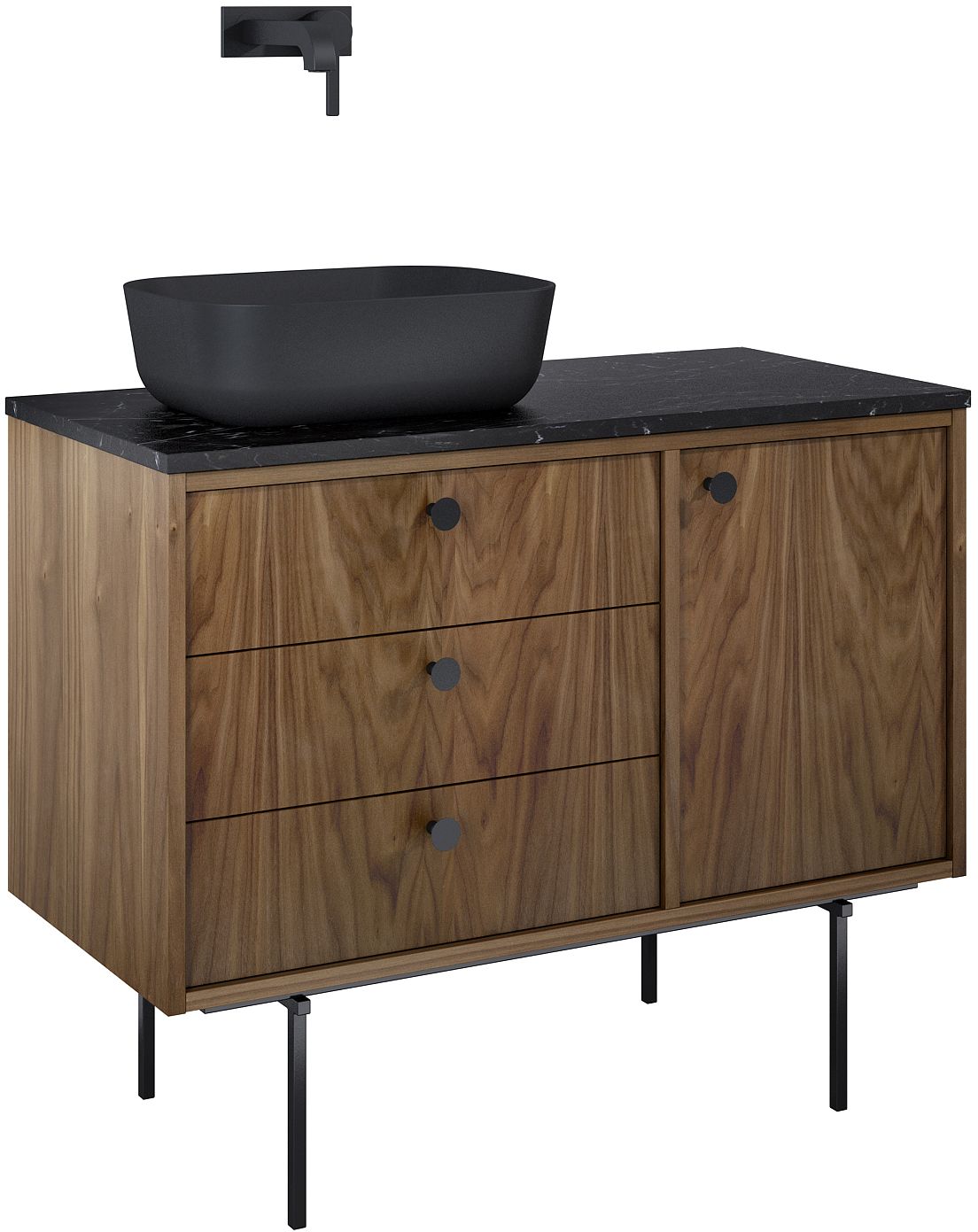 Elita Legacy szafka 100x45,6x54 cm podumywalkowa wisząca orzech amerykański fornir RE01100009D480