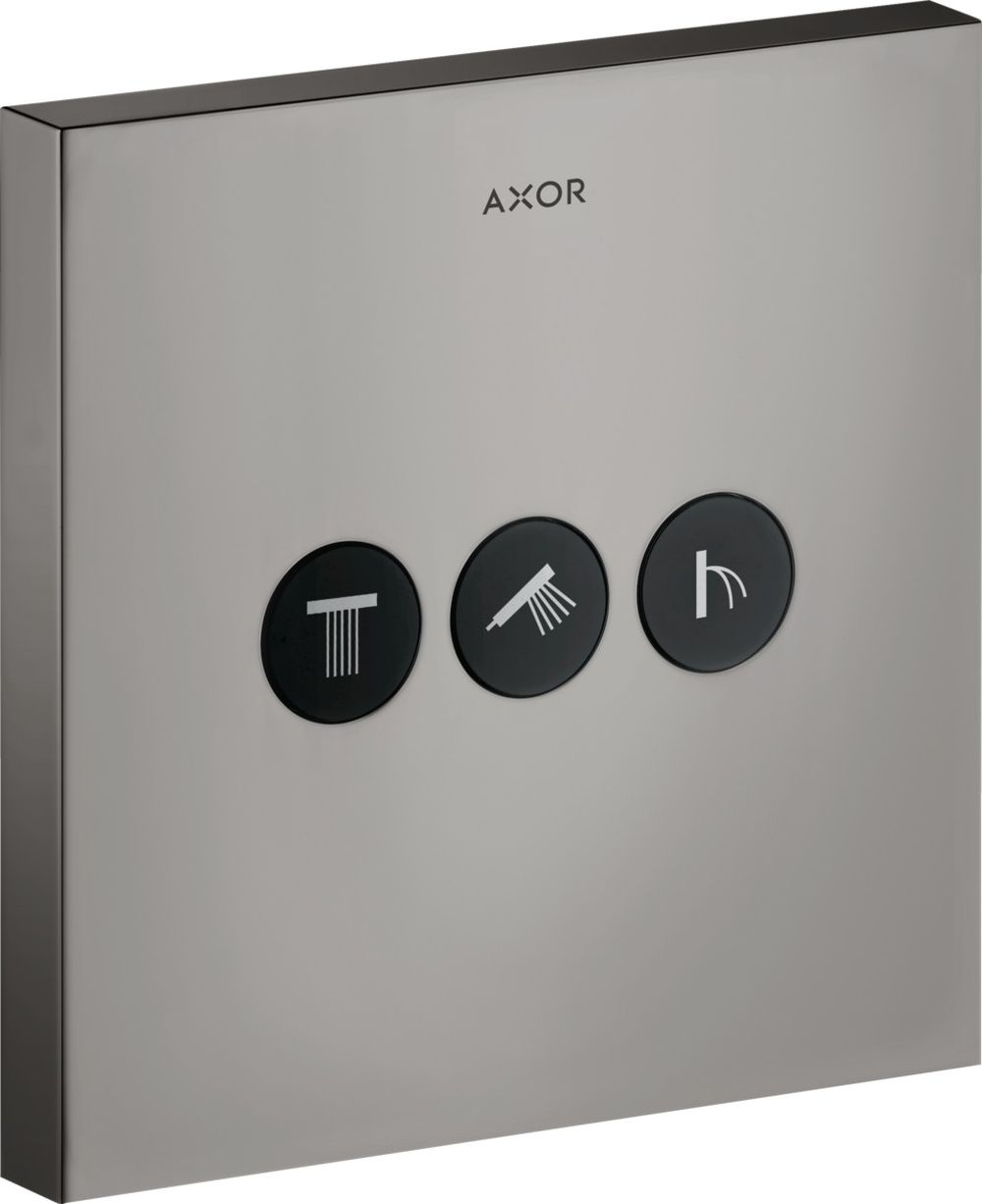 Axor ShowerSelect Square zawór odcinający podtynkowy czarny chrom polerowany 36717330