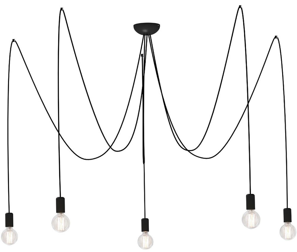 Nowodvorski Lighting Spider lampa wisząca 5x25W czarny 6788 - Wysyłka w 24h