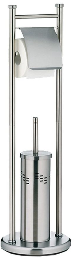 Kela Swing stojak na papier toaletowy ze szczotką do WC srebrny 22492 - Wysyłka w 24h
