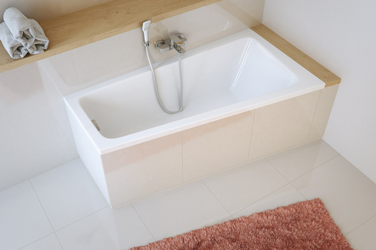 Excellent Ava Side wanna narożna 150x80,5 cm prawa biała WAEX.AVP15WH