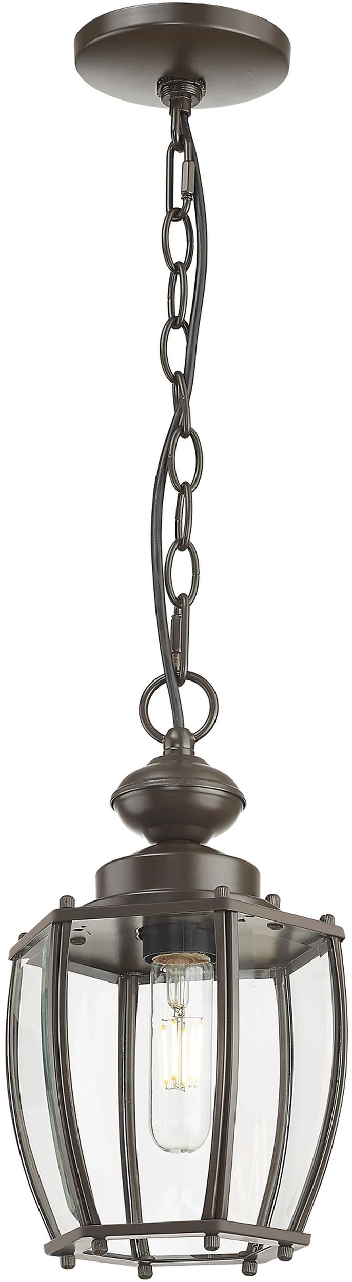 CosmoLight Nuuk lampa wisząca zewnętrzna 1x60W brązowy mat P01654BZ