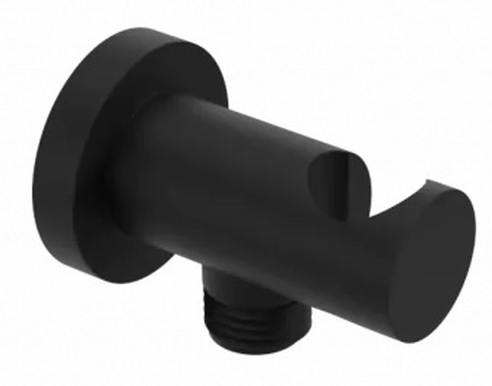 Excellent przyłącze kątowe z uchwytem czarny AREX.1032BL