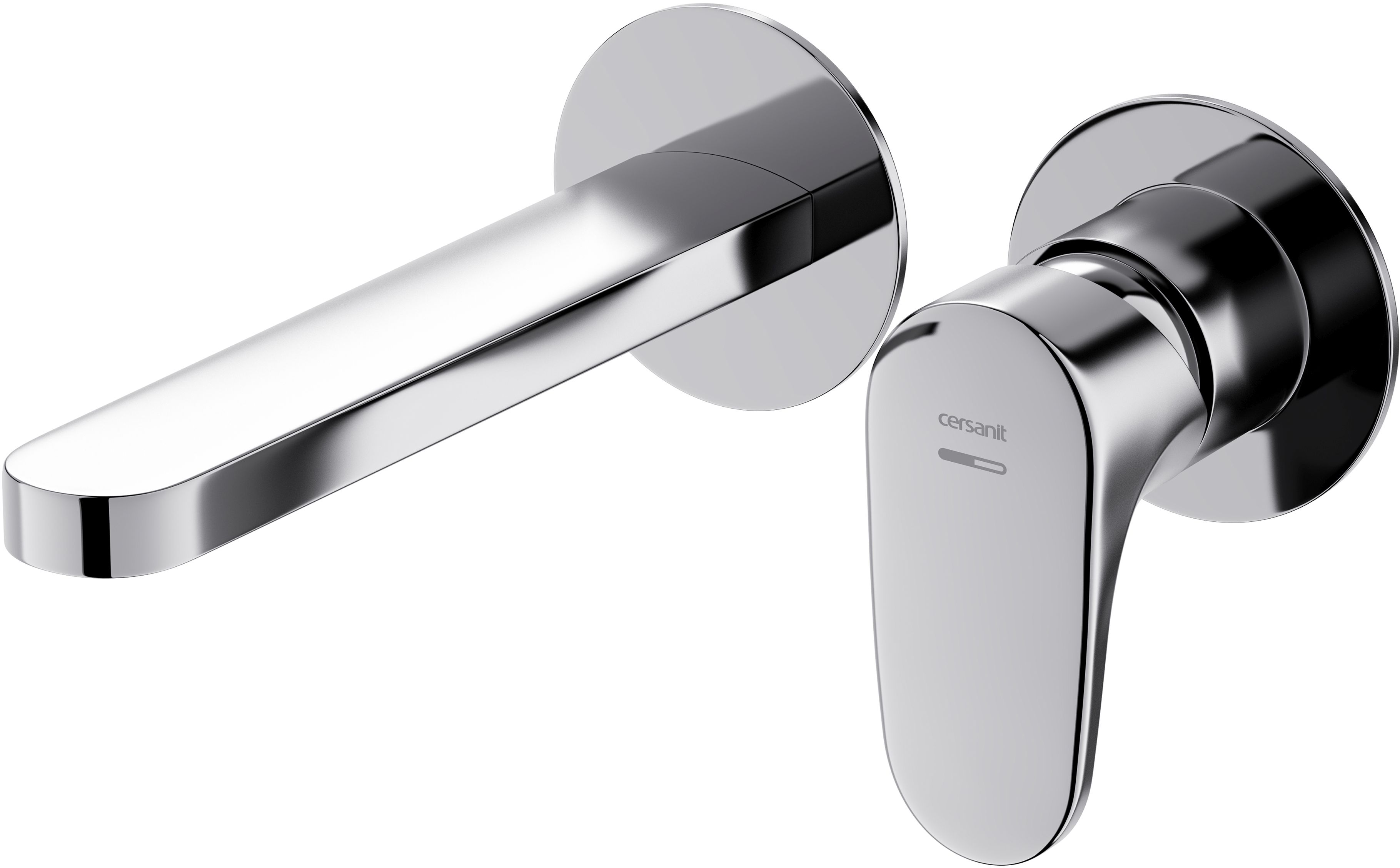 Cersanit Inverto bateria umywalkowa podtynkowa chrom uchwyty 2 Design in 1 chrom i czarny S951-302