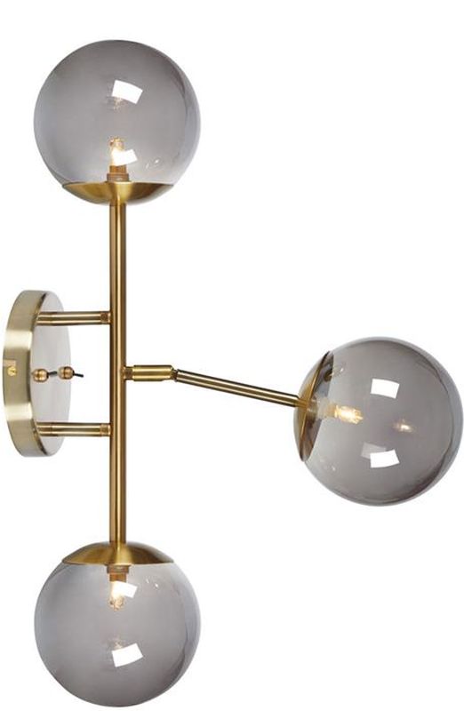 Markslöjd Trinity kinkiet 3x20 W mosiądz-przydymiony 108253