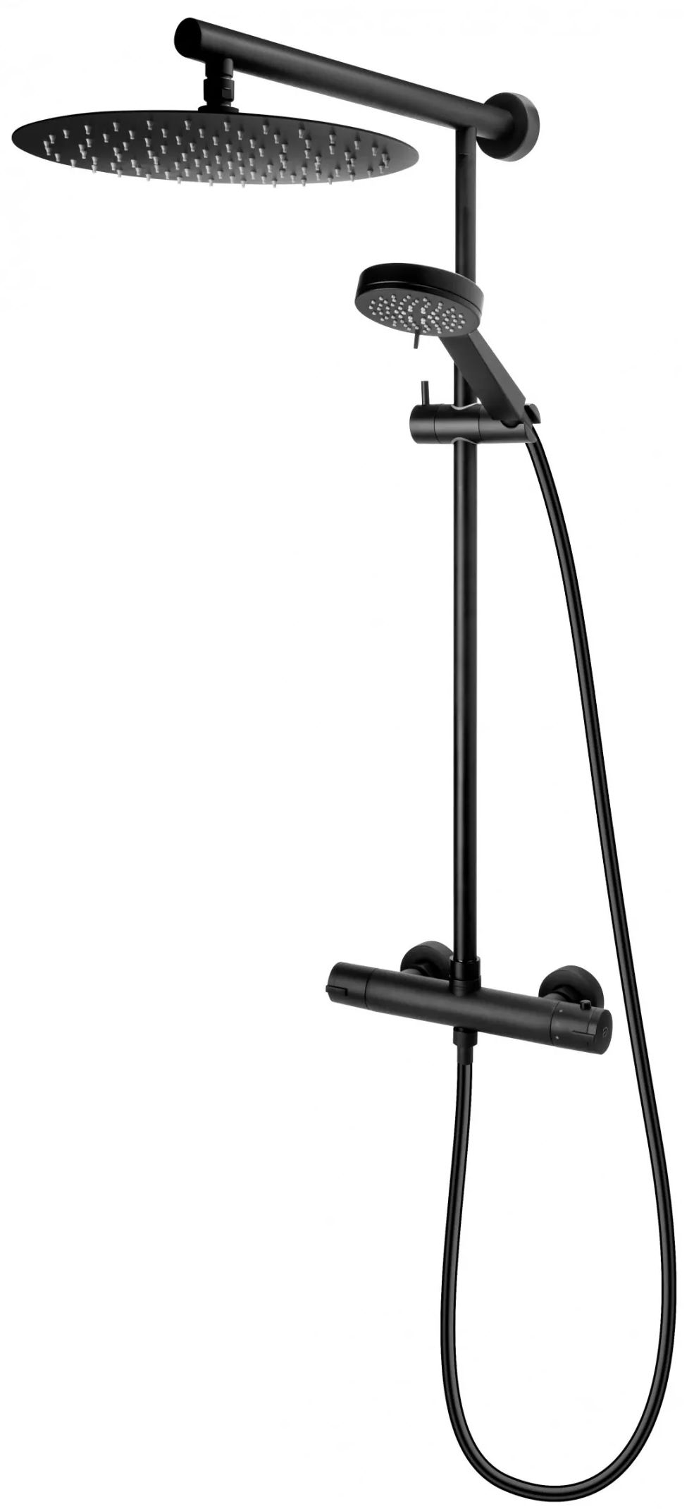 FDesign Anima Black zestaw prysznicowy ścienny termostatyczny z deszczownicą czarny FD5-ANA-7U-22