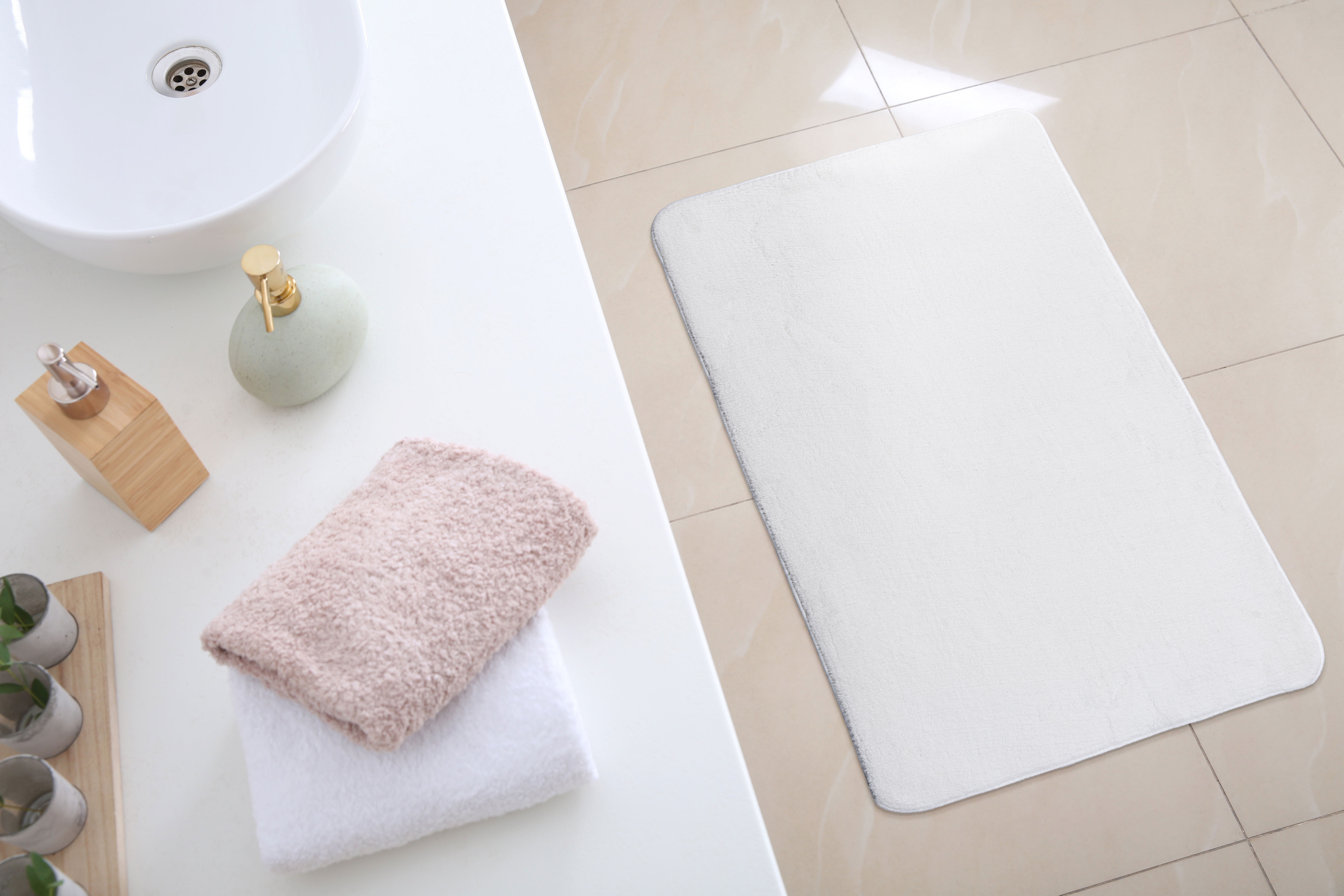 Multi-Decor Teddy dywanik łazienkowy 80x50 cm prostokątny biały 508351