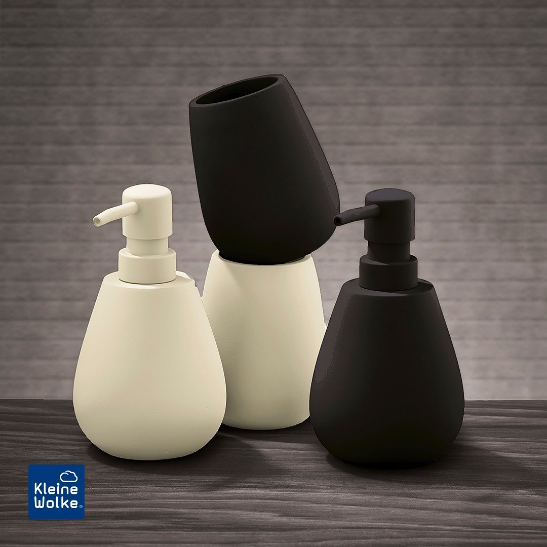 Kleine Wolke Drip kubek na szczoteczki beżowy mat 8088226852