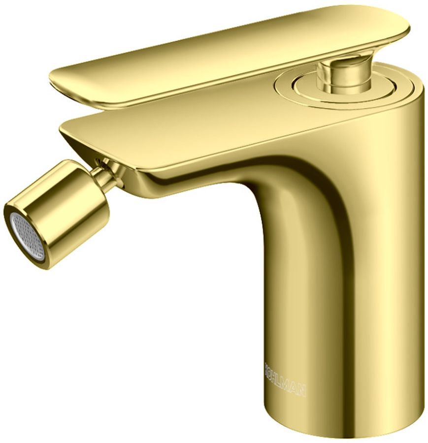 Kohlman Experience Gold bateria bidetowa stojąca złoty połysk QB130EGD