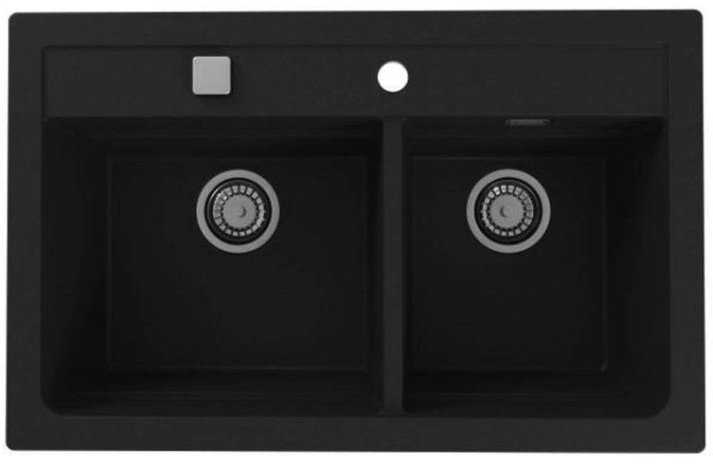 Alveus Atrox zlewozmywak granitowy 79x50 cm czarny 1132002