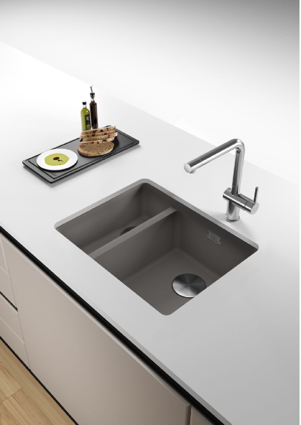 Franke Maris MRG 110-52 zlewozmywak granitowy 55,3x43,3 cm łupkowy szary 125.0716.378 - Wysyłka w 24h