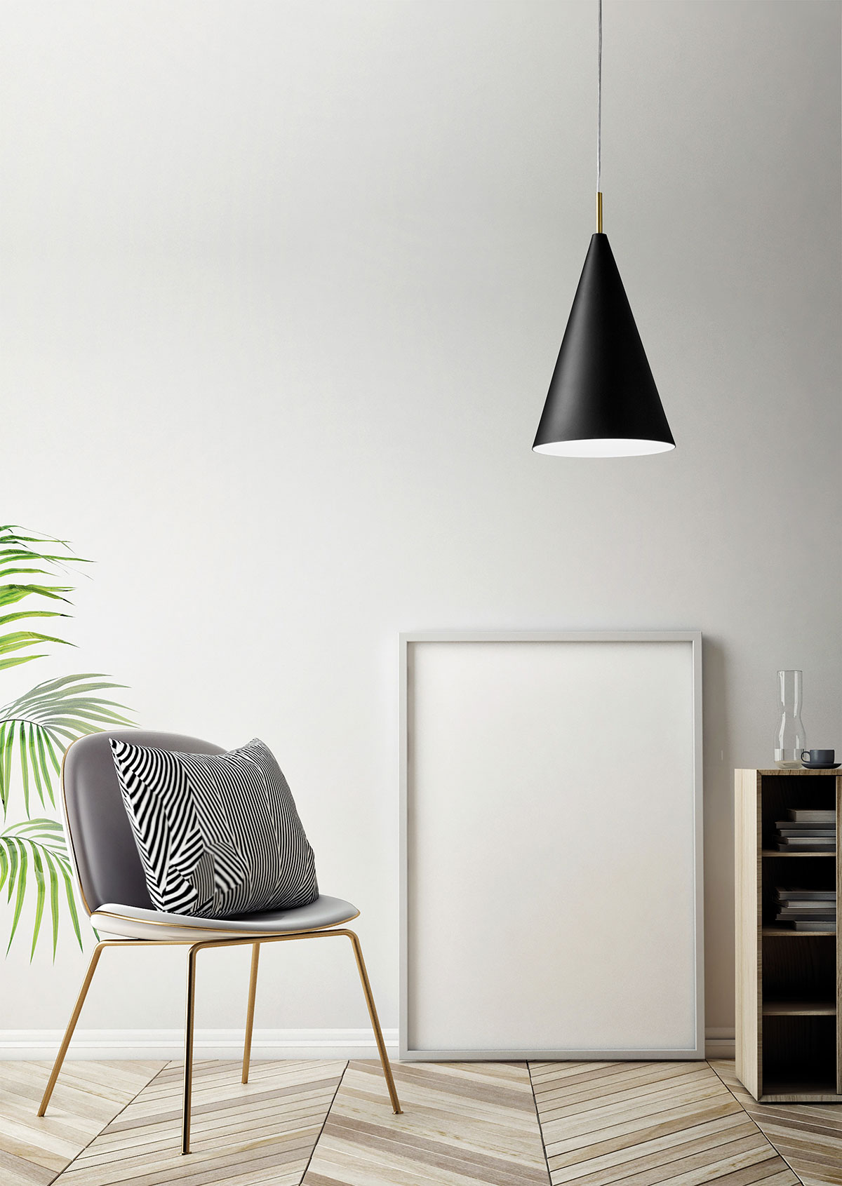 Miloox Samoi lampa wisząca 1x40 W biała-czarna 1744.110