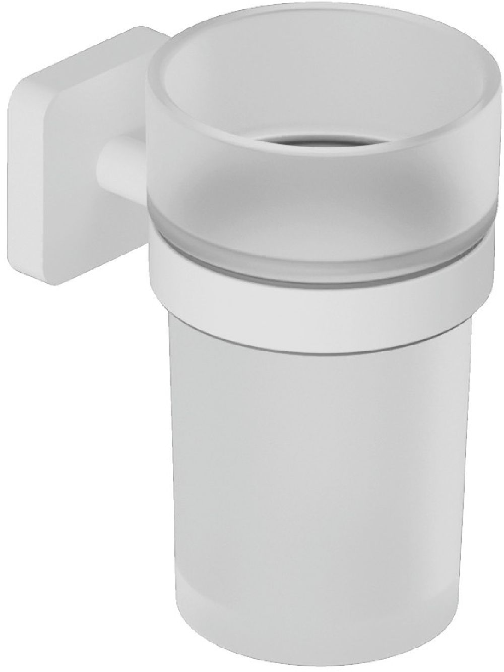 Kludi Vela S kubek na szczoteczki z uchwytem ściennym biały mat 2597553