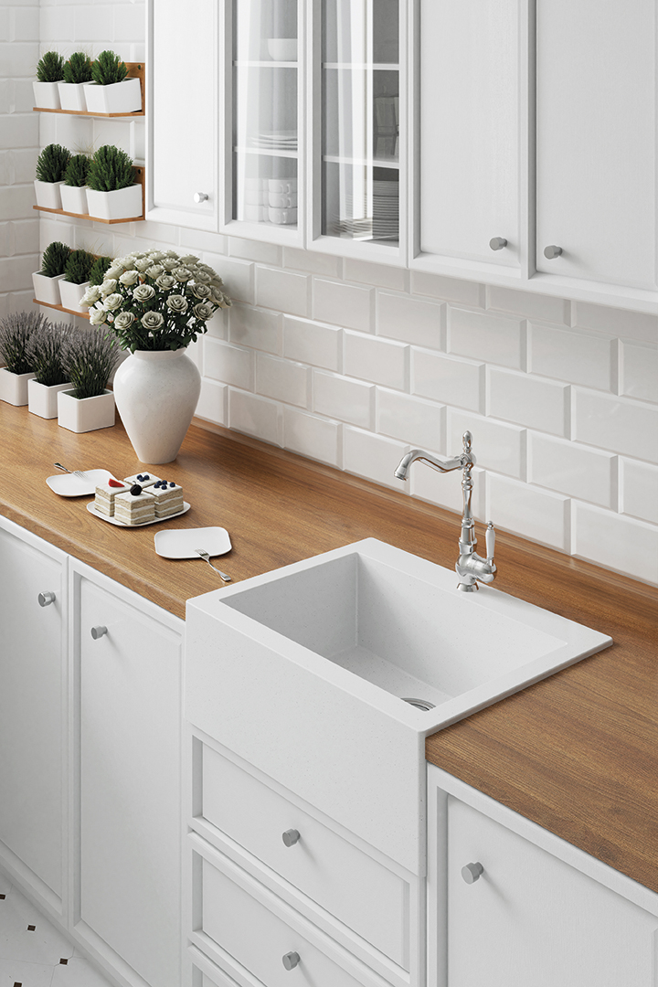 Laveo Komodo zlewozmywak granitowy 58x49 cm biały SBK 610A - Wysyłka w 24h