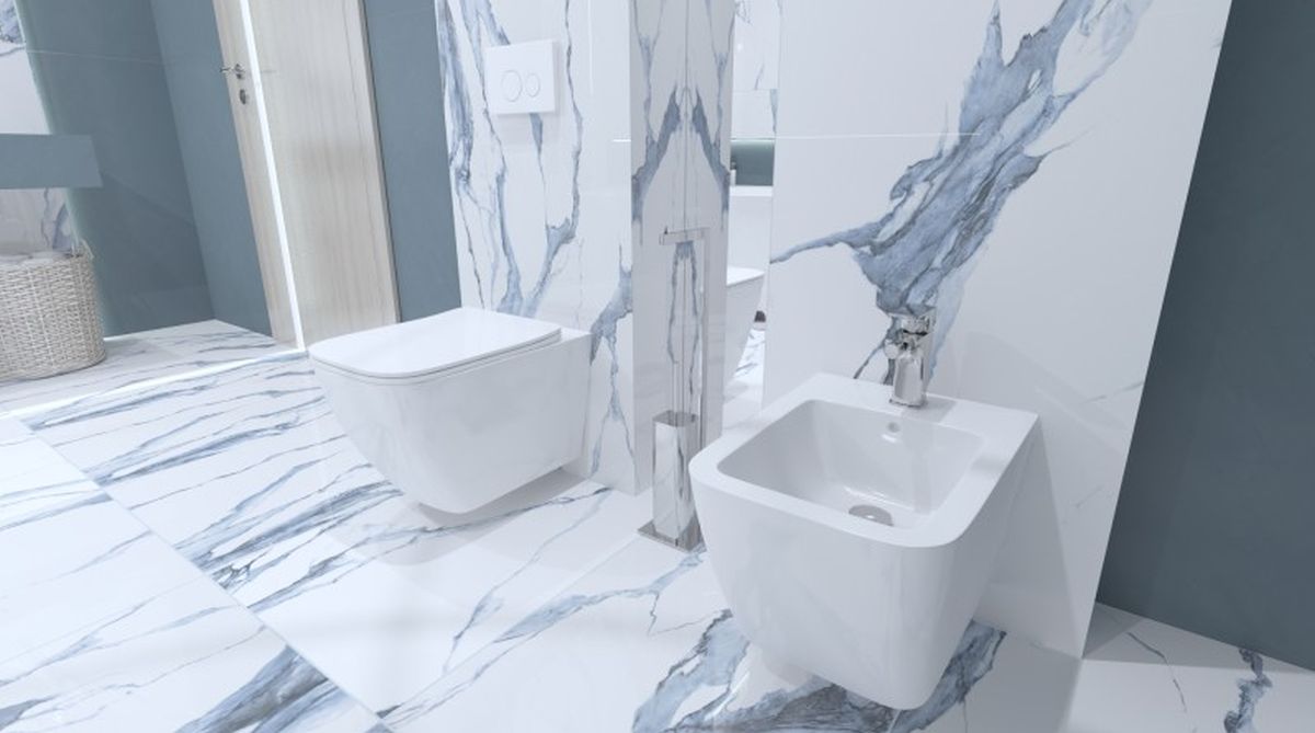 LaVita Onil miska WC wisząca bez kołnierza z deską wolnoopadającą biały połysk