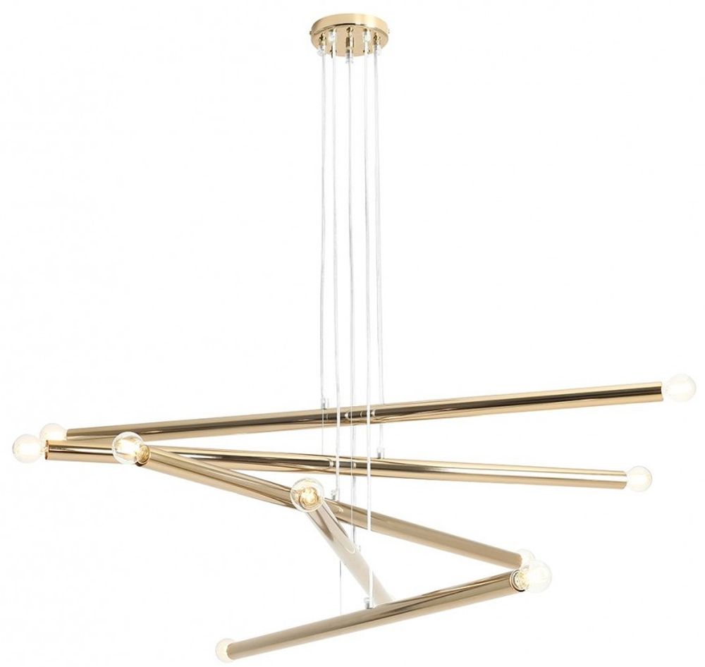 Aldex Tubo 10 lampa wisząca 10x40W złota 1072M30