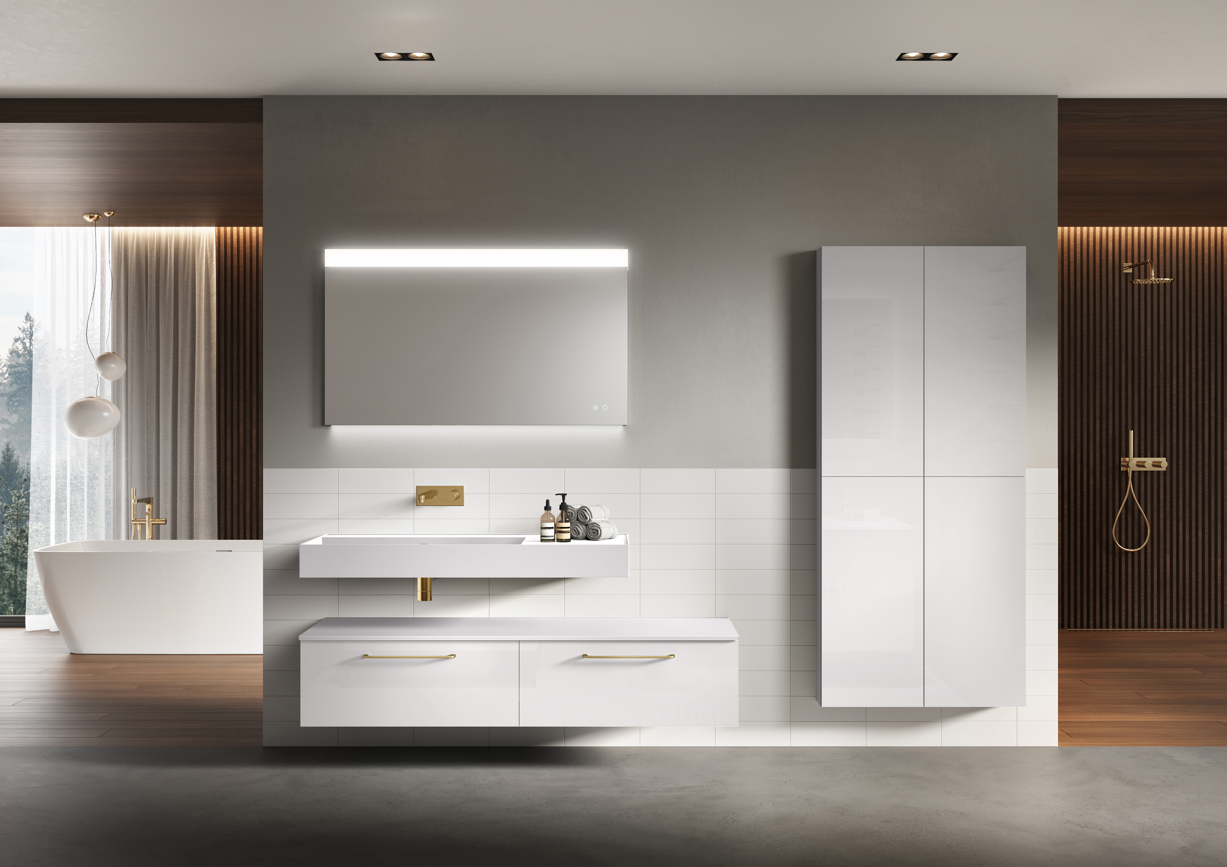 Elita For All szafka 40x12,6x180 cm boczna wisząca biała RE030400068060