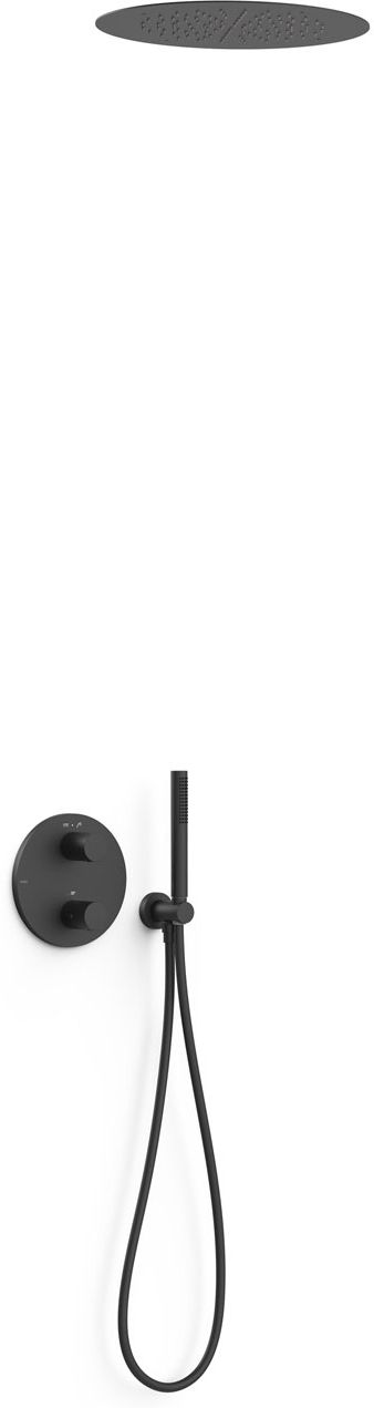 Tres Therm-Box zestaw baterii termostatyczna podtynkowa czarny mat 26225005NM