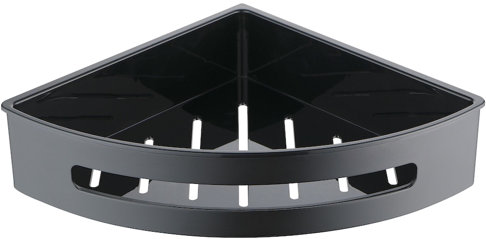 Stella koszyk łazienkowy ścienny narożny czarny mat 16.068-BB