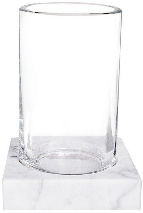 Q-Bath Pure Natural kubek na szczoteczki biały-przezroczysty AWD02341520 - Wysyłka w 24h