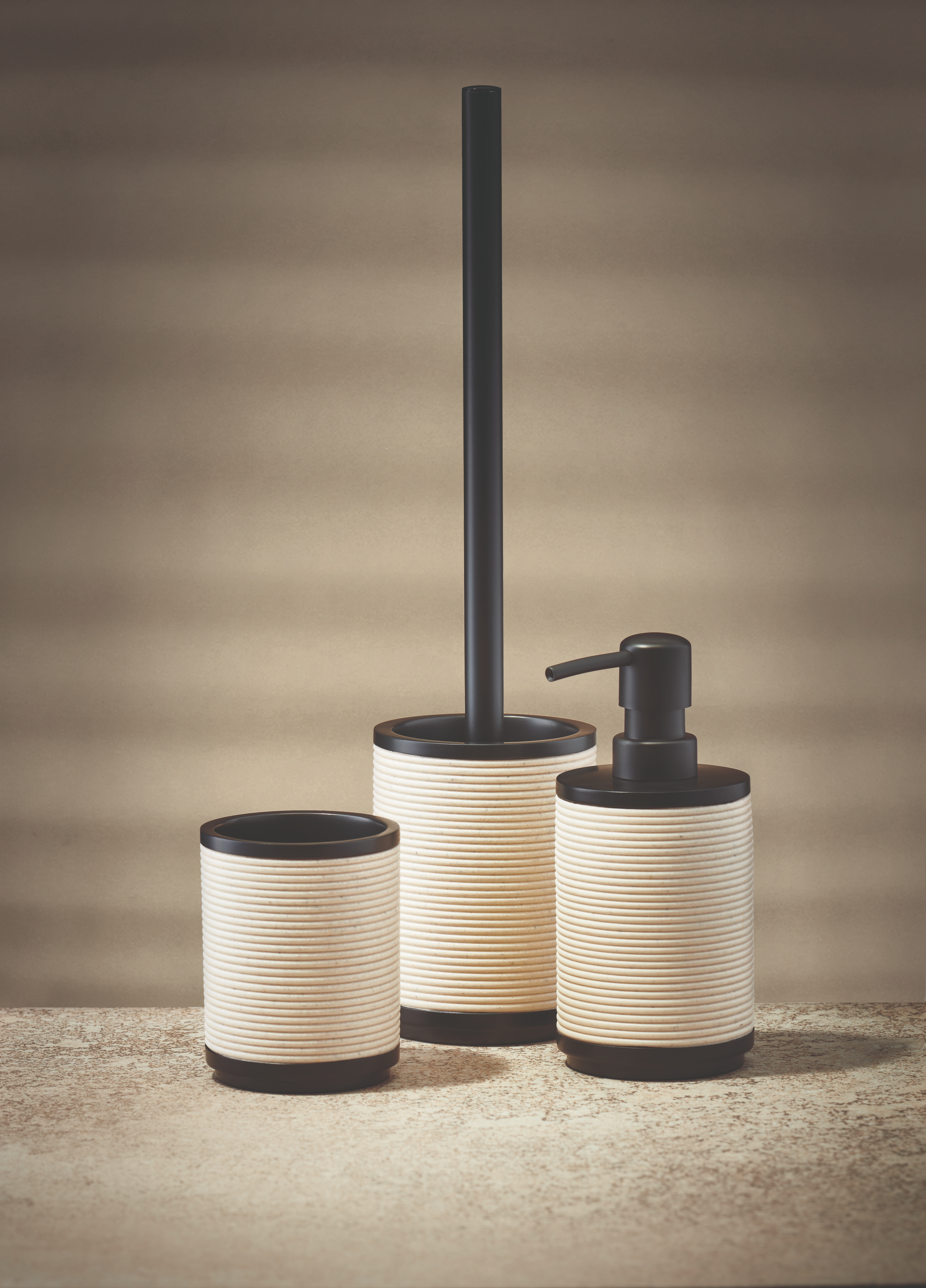 Kleine Wolke Runa szczotka toaletowa stojąca czarny/beż 8087202856 - Wysyłka w 24h