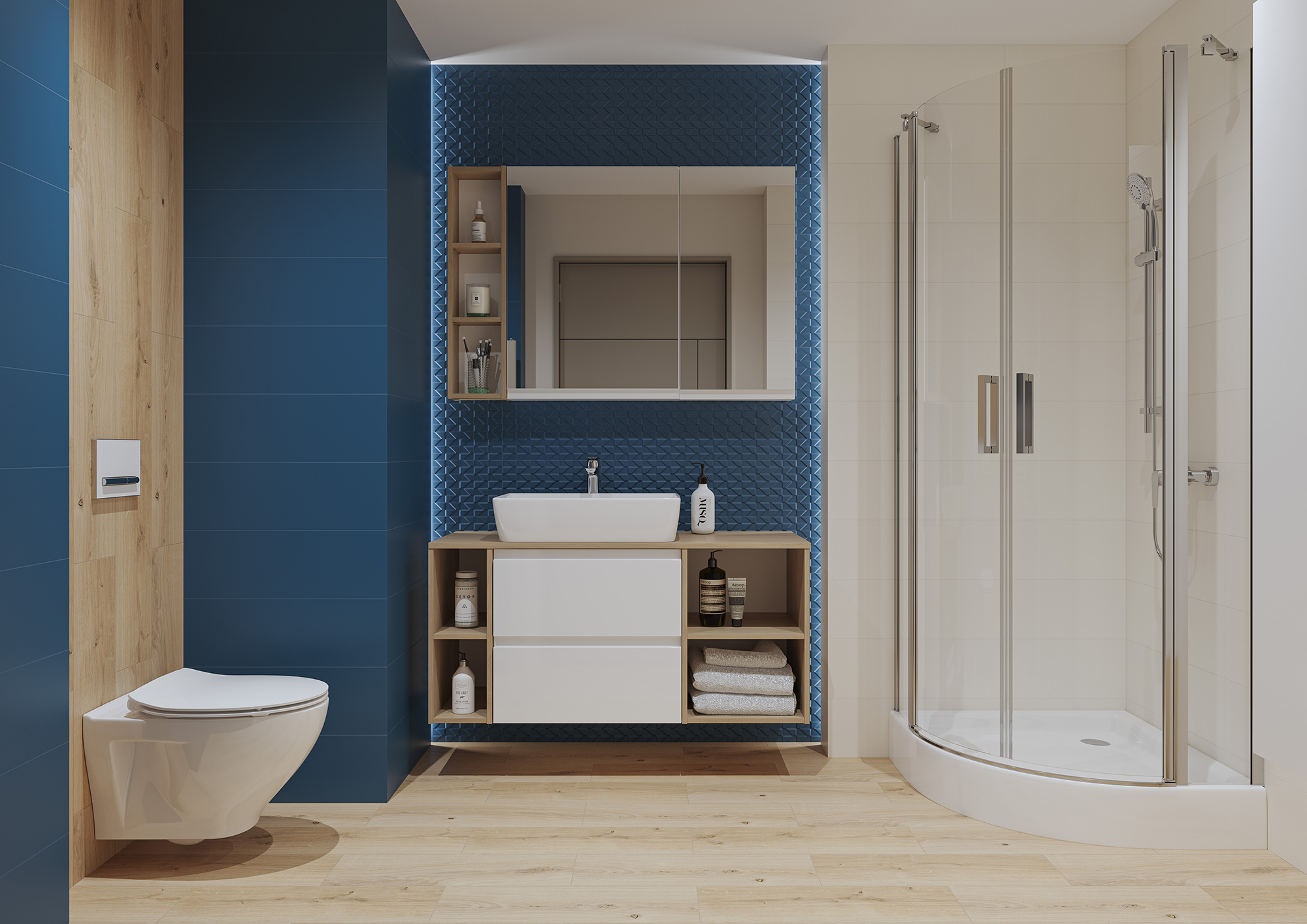 Cersanit Moduo szafka 40 cm wisząca podblatowa dąb K116-019