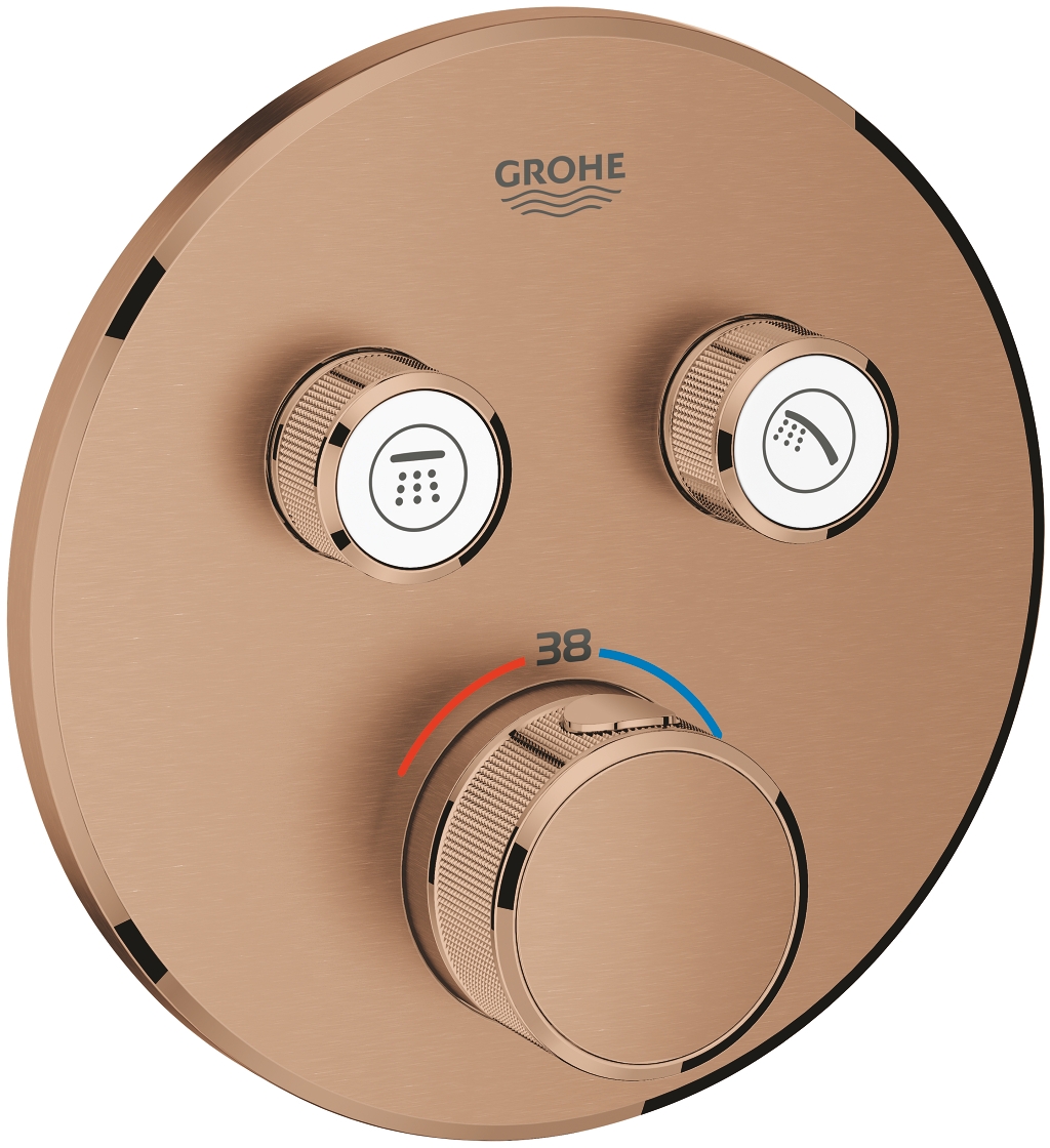 Grohe Grohtherm SmartControl bateria wannowo-prysznicowa podtynkowa termostatyczna brushed warm sunset 29119DL0