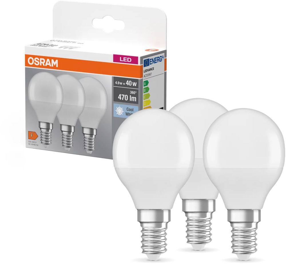 Osram LED Lamps żarówki LED Multipack 3x4,9 W 4000 K E14