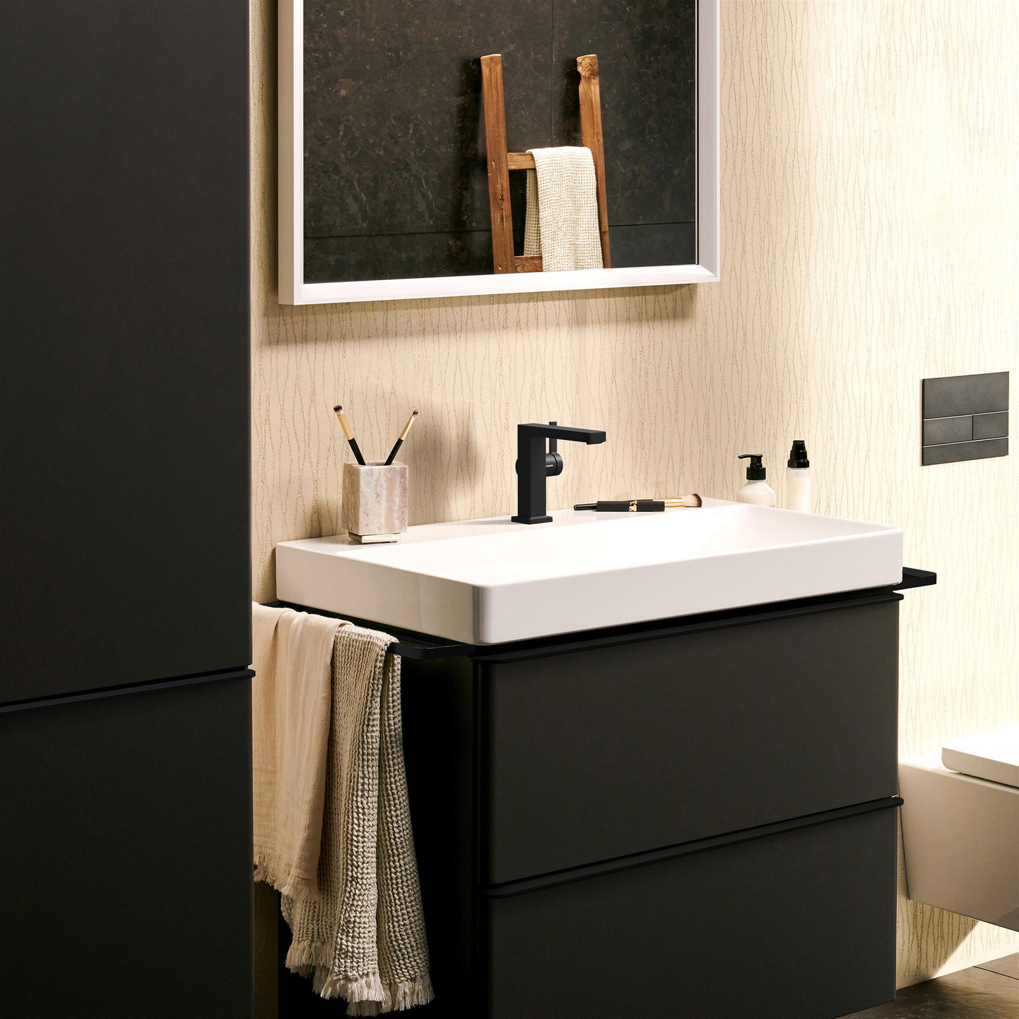 Hansgrohe Tecturis E bateria umywalkowa stojąca czarna 73023670