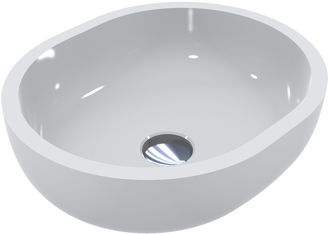 Miraggio Mark umywalka 42,5x36 cm owalna nablatowa biała 0002682