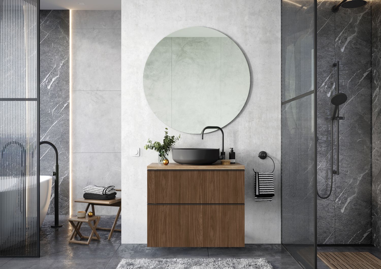 Elita Look szafka 80x44,9x63,5 cm podumywalkowa wisząca orzech lincoln RE080801027060