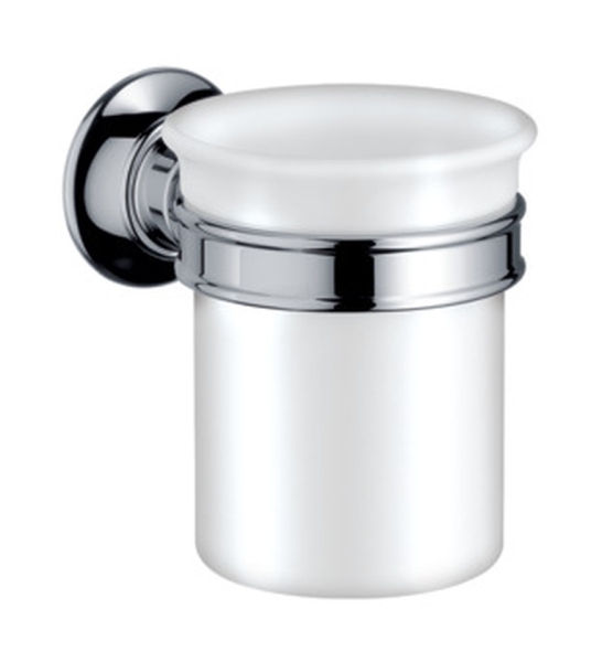 Axor Montreux kubek do mycia zębów z uchwytem ściennym szkło/nikiel szczotkowany 42134820